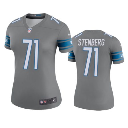 Detroit Lions Logan Stenberg Steel Color Rush Legend Jersey - Women's