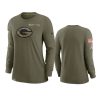 Women's Green Bay Packers Olive 2021 Salute To Service Performance Long Sleeve T-Shirt 3 women packers olive 2021 salute to service performance long sleeve t shirt
