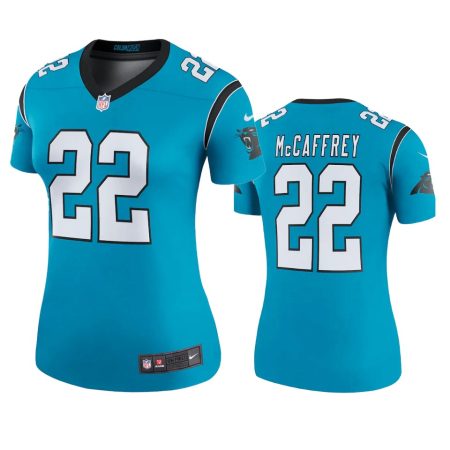 Carolina Panthers Christian McCaffrey Blue Color Rush Legend Jersey - Women's