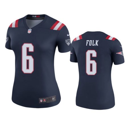 New England Patriots Nick Folk Navy Color Rush Legend Jersey - Women's