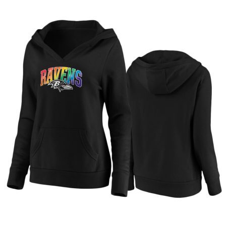Women's Baltimore Ravens Black Pride Logo Pullover Hoodie