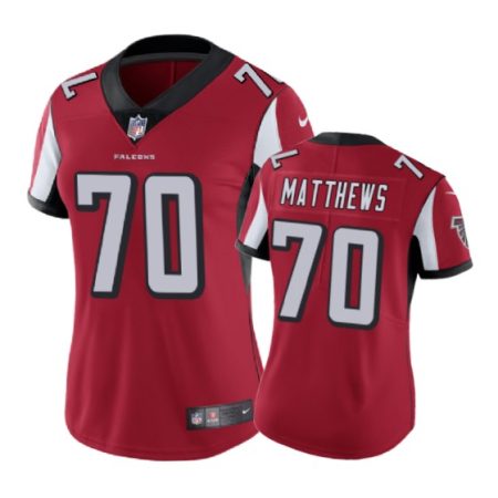 Atlanta Falcons Jake Matthews Red Nike Game Jersey - Women