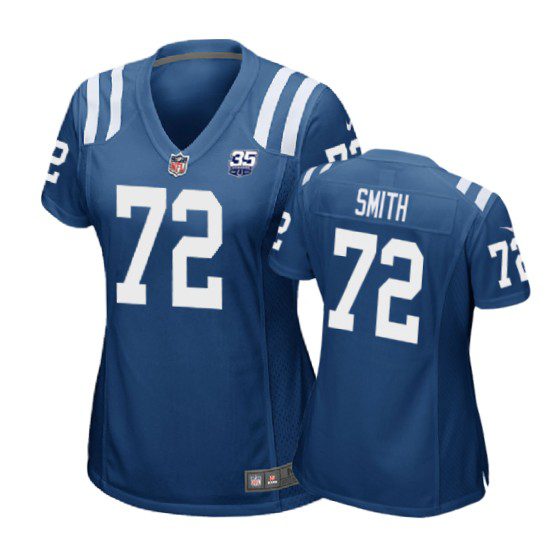 Indianapolis Colts Braden Smith Royal Nike 35th Anniversary Jersey - Women 1 women royal braden smith jersey