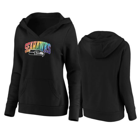 Women's Seattle Seahawks Black Pride Logo Pullover Hoodie