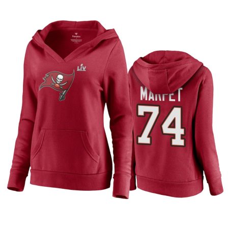 Women's Tampa Bay Buccaneers Ali Marpet Red Super Bowl LV Champions Player Icon Hoodie