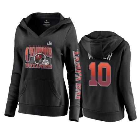Women's Tampa Bay Buccaneers Scotty Miller Black 2-Time Super Bowl LV Champions Hit Hoodie