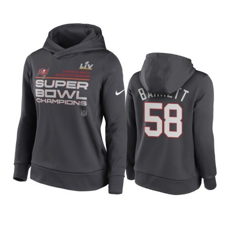 Women's Tampa Bay Buccaneers Shaquil Barrett Anthracite Super Bowl LV Champions Trophy Hoodie