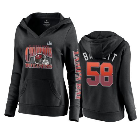 Women's Tampa Bay Buccaneers Shaquil Barrett Black 2-Time Super Bowl LV Champions Hit Hoodie