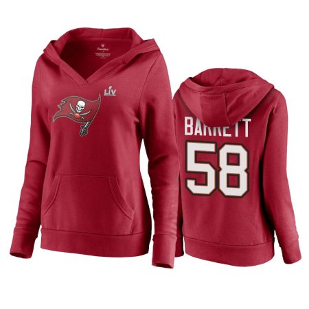 Women's Tampa Bay Buccaneers Shaquil Barrett Red Super Bowl LV Champions Player Icon Hoodie