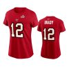 women tampa bay buccaneers tom brady red super bowl lv name number t shirt