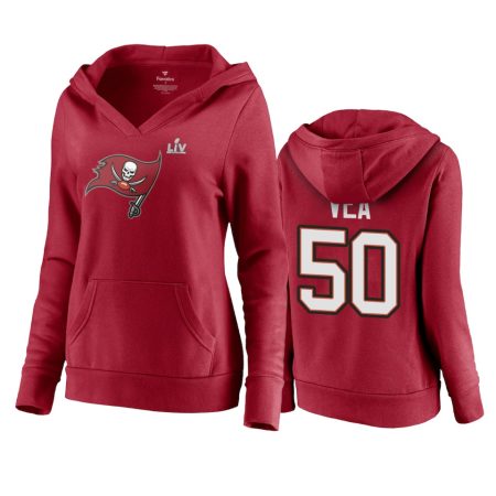 Women's Tampa Bay Buccaneers Vita Vea Red Super Bowl LV Champions Player Icon Hoodie