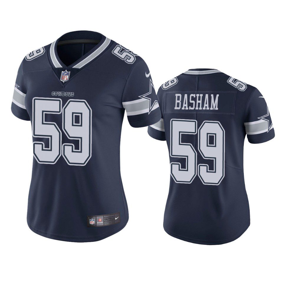 Dallas Cowboys Tarell Basham Navy Vapor Limited Jersey 1 women tarell basham cowboys navy vapor limited jersey