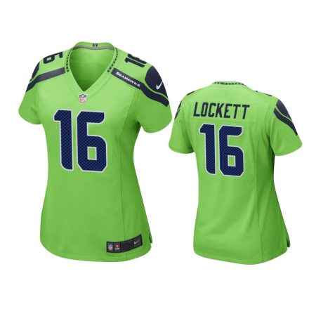 Women's Seattle Seahawks Tyler Lockett Neon Green Game Jersey