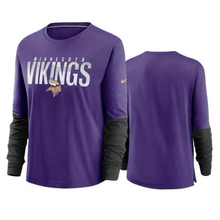 Women's Minnesota Vikings Purple City Mascot Breathe Long Sleeve T-Shirt