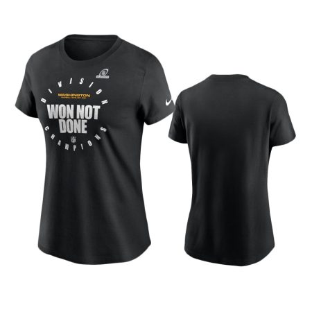 Women's Washington Football Team Black 2020 NFC East Division Champions Trophy T-Shirt