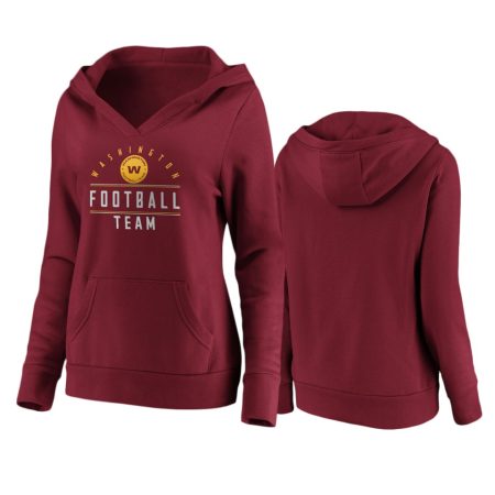 Women's Washington Football Team Burgundy Iconic League Leader Pullover Hoodie