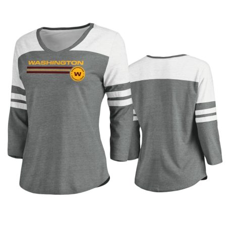 Women's Washington Football Team Gray White True Classics Winning Streak T-Shirt