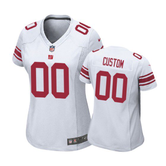 New York Giants Custom White Nike Game Jersey - Women 1 women white custom jersey