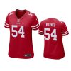 San Francisco 49ers #54 Fred Warner Scarlet Game Jersey - Women's 3 womens 49ers fred warner scarlet game jersey