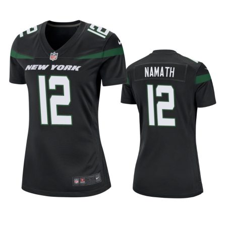 New York Jets #12 Joe Namath Black 2019 Game Jersey - Women's