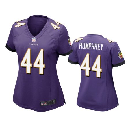 Baltimore Ravens #44 Marlon Humphrey Purple Game Jersey - Women's