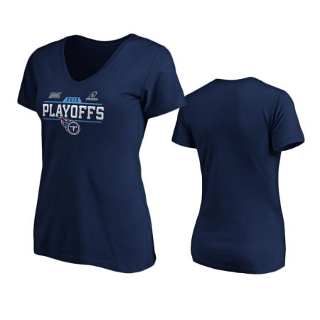 Women's Tennessee Titans Navy 2019 NFL Playoffs Chip Shot T-Shirt