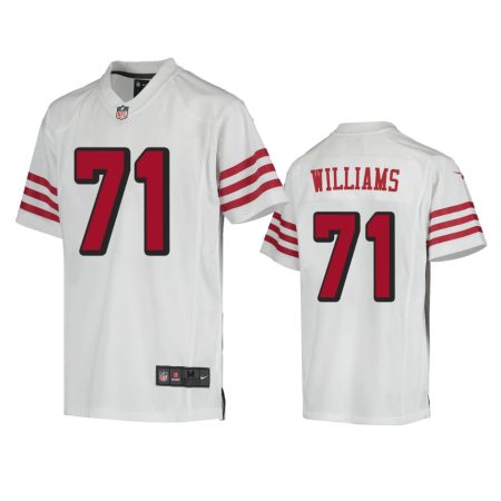 Youth 49ers Trent Williams White Color Rush Game Jersey