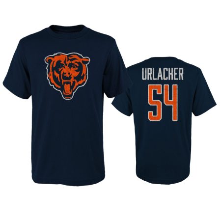Chicago Bears Brian Urlacher Navy Distressed Current Logo Retired Player T-Shirt