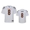 Youth Cincinnati Bengals Brandon Allen White 2021 Game Jersey 2 youth bengals brandon allen white 2021 game jersey