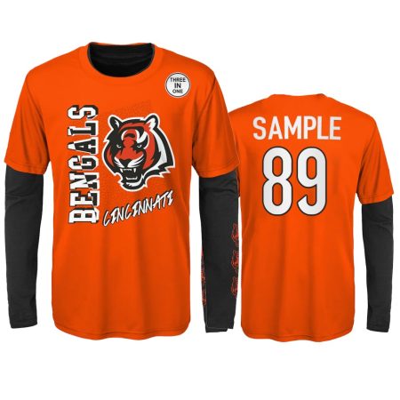 Cincinnati Bengals Drew Sample Orange Black For the Love of the Game Combo Set T-Shirt - Youth