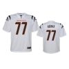 Youth Cincinnati Bengals Hakeem Adeniji White 2021 Game Jersey 3 youth bengals hakeem adeniji white 2021 game jersey