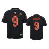Youth Bengals Joe Burrow Black Super Bowl LVI Game Fashion Jersey 3 youth bengals joe burrow black game fashion super bowl lvi jersey