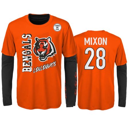Cincinnati Bengals Joe Mixon Orange Black For the Love of the Game Combo Set T-Shirt - Youth
