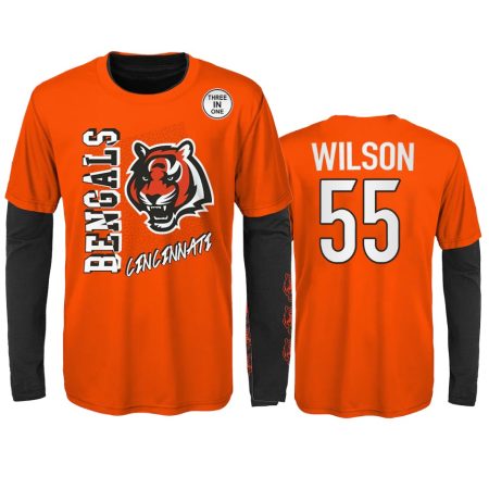 Cincinnati Bengals Logan Wilson Orange Black For the Love of the Game Combo Set T-Shirt - Youth