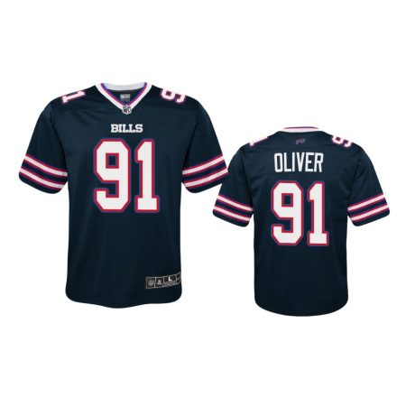 Youth Buffalo Bills Ed Oliver Navy Inverted Game Jersey