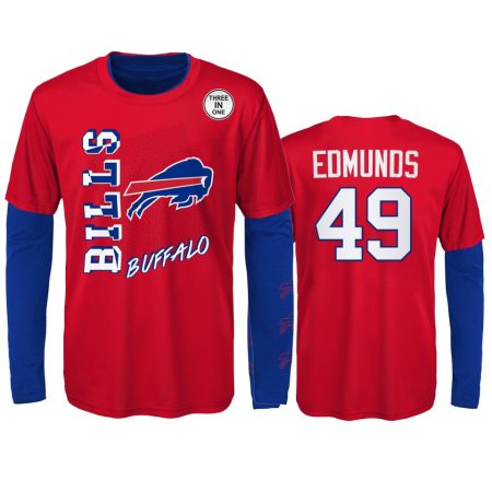 Buffalo Bills Tremaine Edmunds Red Royal For the Love of the Game Combo Set T-Shirt - Youth