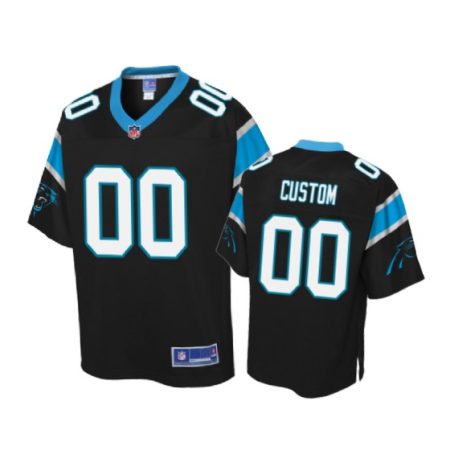 Carolina Panthers Custom Black Pro Line Jersey - Youth