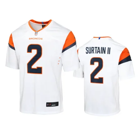Denver Broncos Patrick Surtain II White 2024 Game Jersey - Youth
