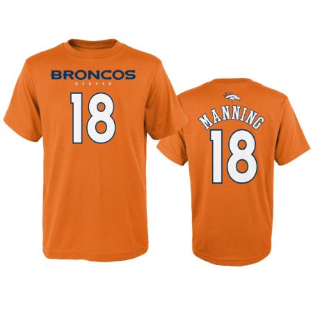 Denver Broncos Peyton Manning Orange Mainliner Retired Player T-Shirt