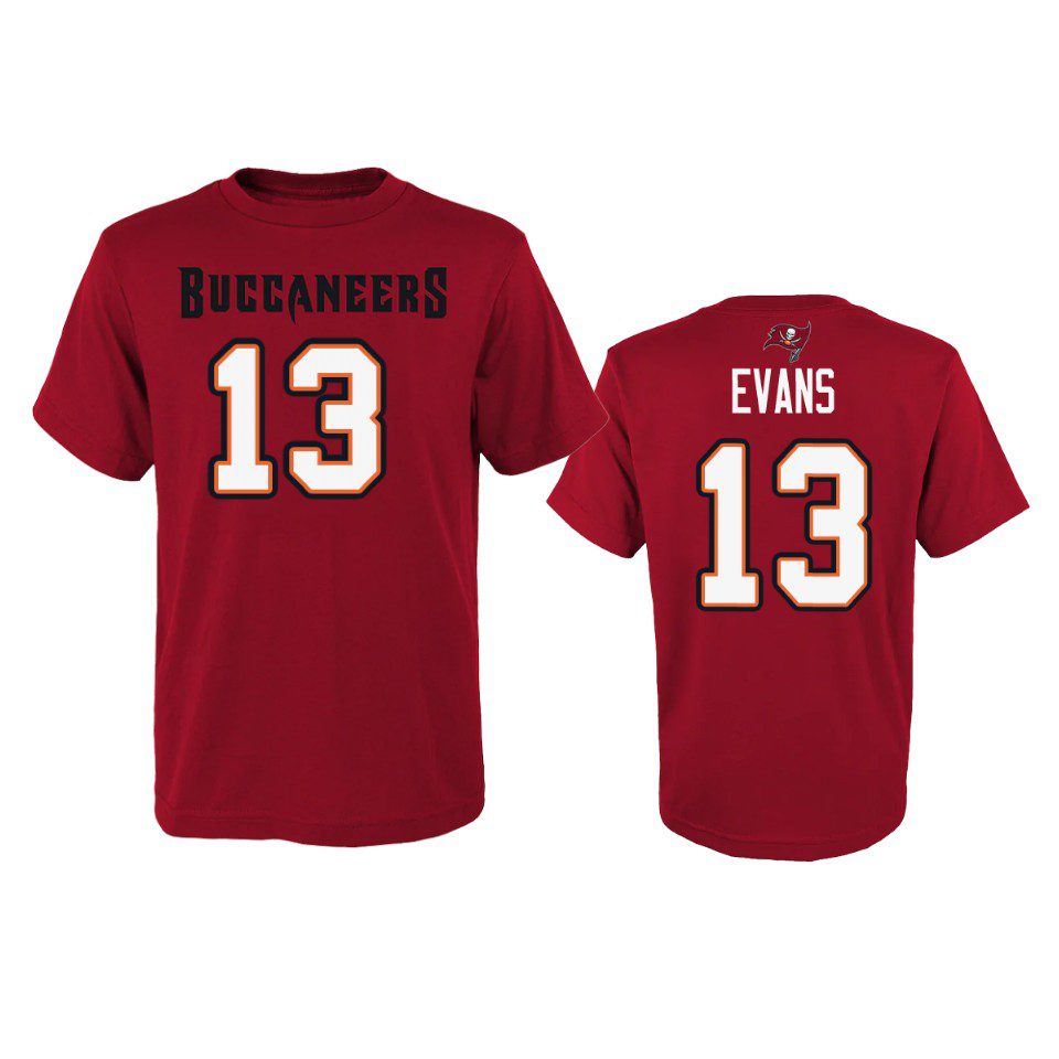 Youth Tampa Bay Buccaneers Mike Evans Red Name & Number T-Shirt 1 youth buccaneers mike evans nikered t shirt
