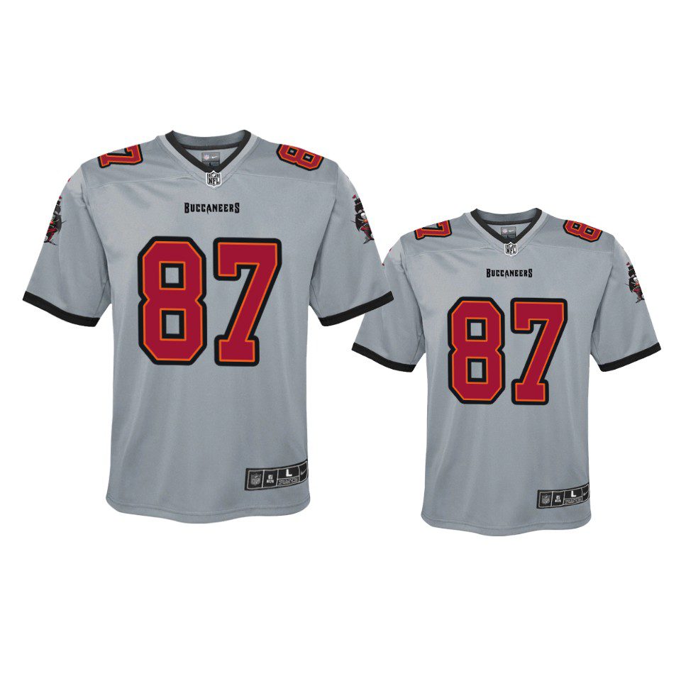 Youth Tampa Bay Buccaneers Rob Gronkowski Gray Inverted Game Jersey 1 youth buccaneers rob gronkowski gray inverted game jersey
