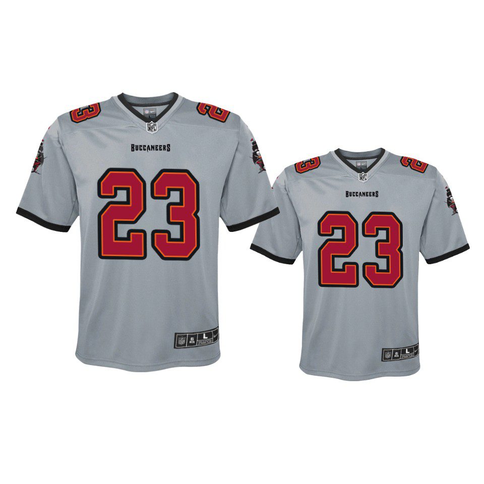 Youth Tampa Bay Buccaneers Sean Murphy-Bunting Gray Inverted Game Jersey 1 youth buccaneers sean murphy bunting gray inverted game jersey