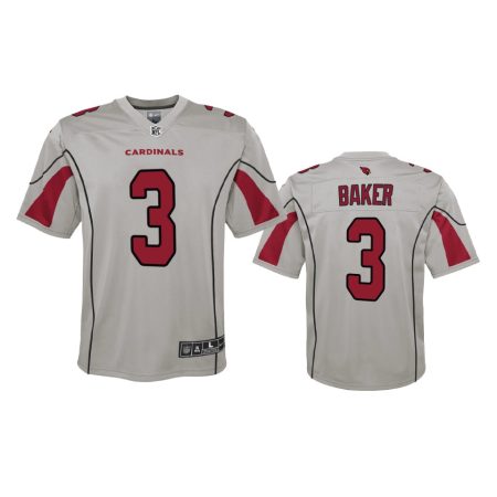 Youth Arizona Cardinals Budda Baker Silver Inverted Game Jersey