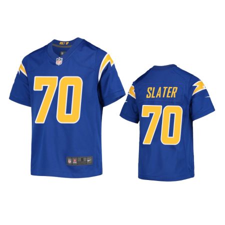 Youth Chargers Rashawn Slater Royal Game Jersey