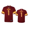 youth commanders jayden daniels burgundy 2024 nfl draft jersey