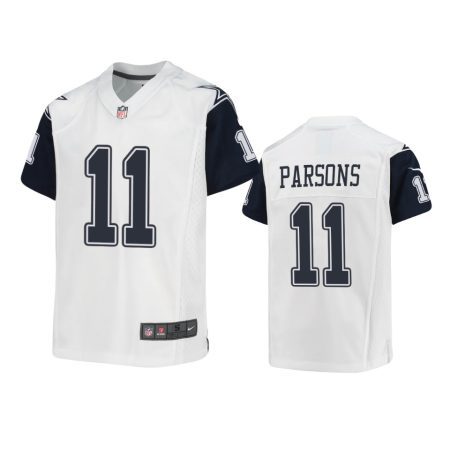 Youth Cowboys Micah Parsons White Alternate Game Jersey