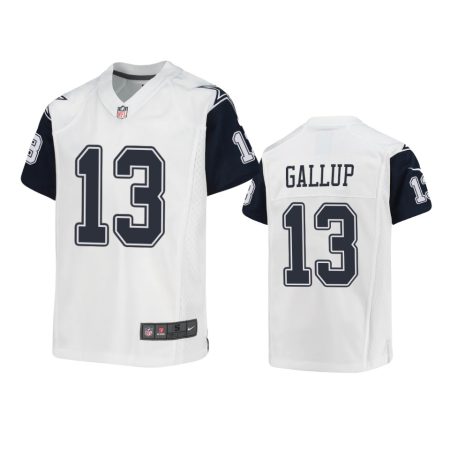 Youth Cowboys Michael Gallup White Alternate Game Jersey