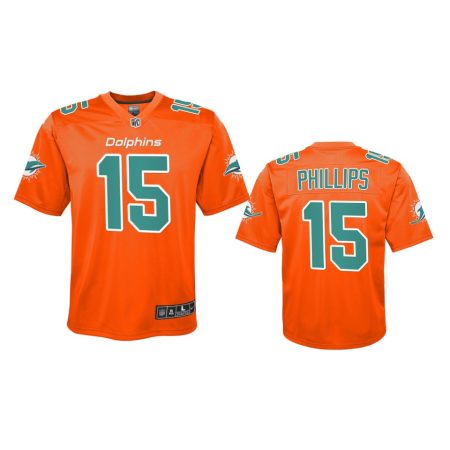 Youth Miami Dolphins Jaelan Phillips Orange Inverted Game Jersey