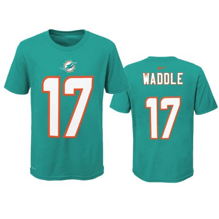 Youth Miami Dolphins Jaylen Waddle Aqua Player Pride T-Shirt