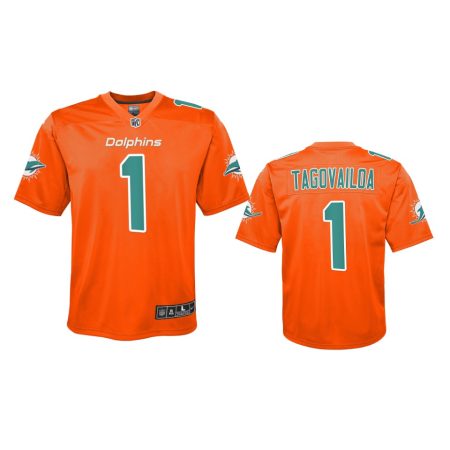 Youth Miami Dolphins Tua Tagovailoa Orange Inverted Game Jersey